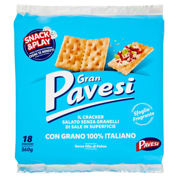 Crackers non salati Gran Pavesi GR. 31 X 18 PZ.