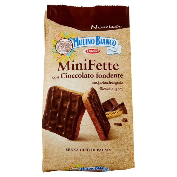 Biscotti Mini fette con cioccolato fondente Mulino Bianco 110gr