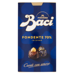 Baci Perugina Fondente 70% Cioccolatini Fondenti ripieni al Gianduia Scatola 200g