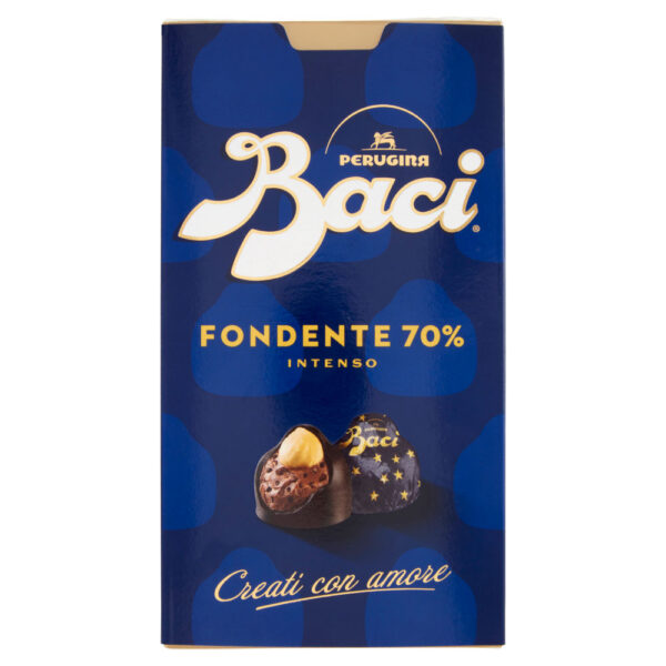 Baci Perugina Fondente 70% Cioccolatini Fondenti ripieni al Gianduia Scatola 200g