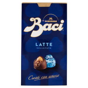 Baci Perugina Latte Cioccolatini ripieni al Gianduia e Nocciole Scatola 200g