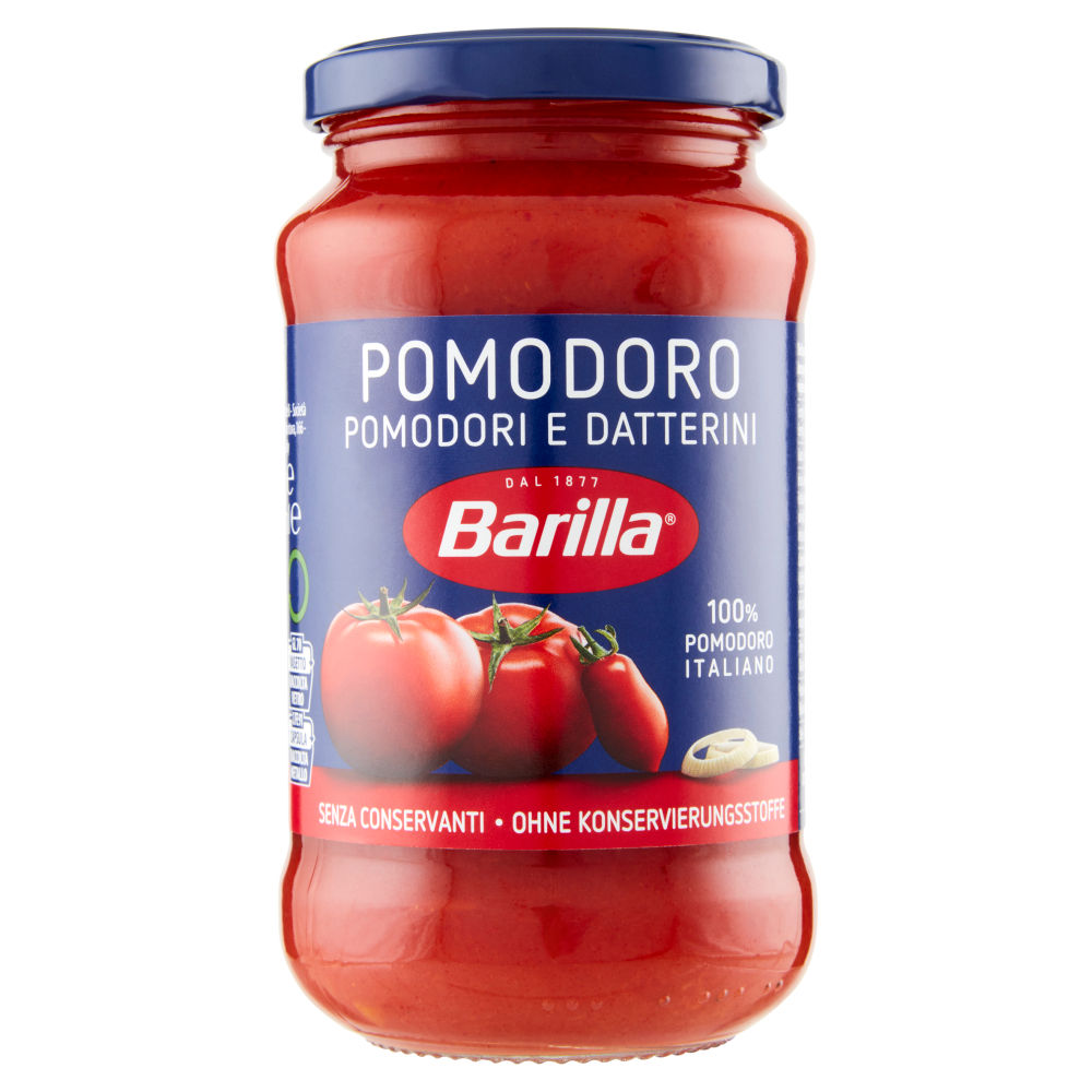 Barilla Sugo Pomodoro e Datterini 100% Pomodori italiani Condimento per Pasta 400g