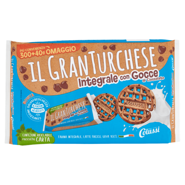 Colussi il GranTurchese Integrale con Gocce di Cioccolato 340 g