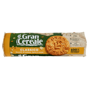Gran Cereale Biscotti Gran Cereale Classico Fiocchi di Avena Farro Orzo Tubo 250 g