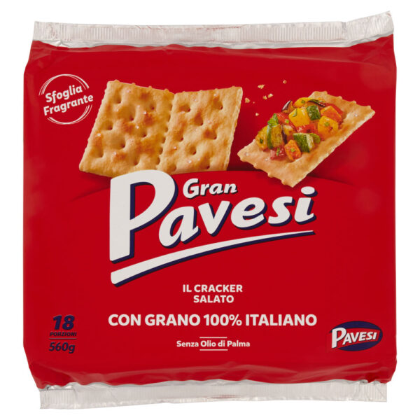 Gran Pavesi il Cracker Salato Grano 100% italiano 560g