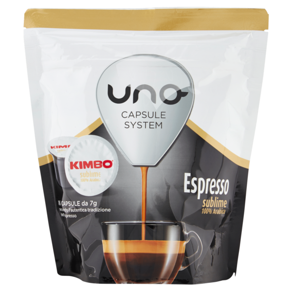 Kimbo Uno capsule system Espresso sublime 100% arabica 16 x 7 g