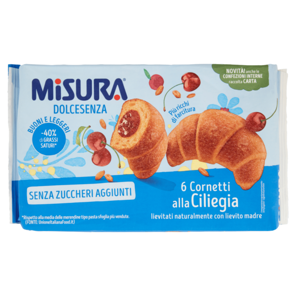 Misura Dolcesenza 6 Cornetti alla Ciliegia 298 g