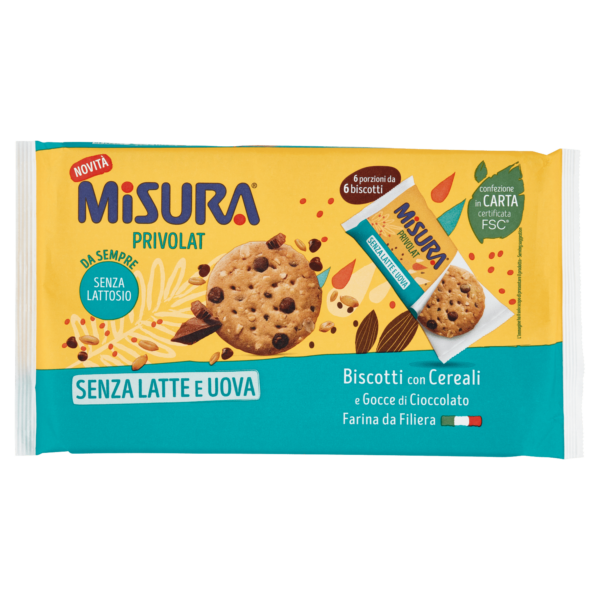 Misura Privolat Biscotti con Cereali e Gocce di Cioccolato 280 g