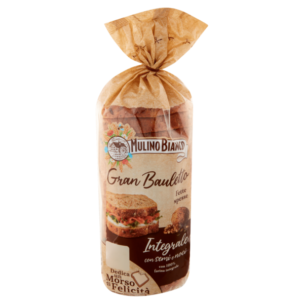 Mulino Bianco Gran Bauletto Pane Integrale con Semi e noci 465g