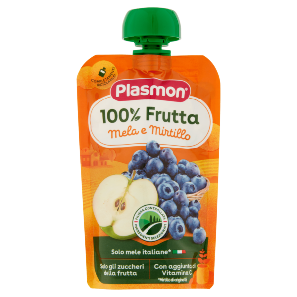 Plasmon 100% Frutta Mela e Mirtillo 100 g