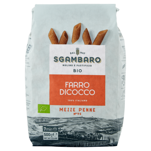 Sgambaro Bio Farro Dicocco Mezze Penne N°95 500 g