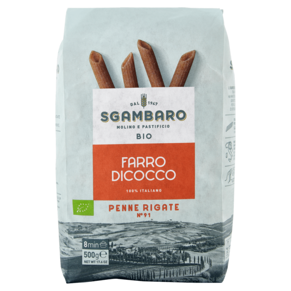 Sgambaro Bio Farro Dicocco Penne Rigate N°91 500 g