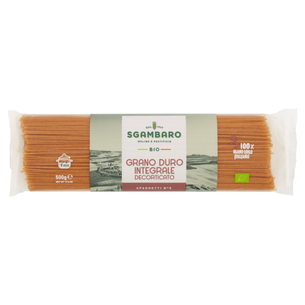 Sgambaro Bio Grano Duro Integrale Decorticato Spaghetti N° 5 500 g