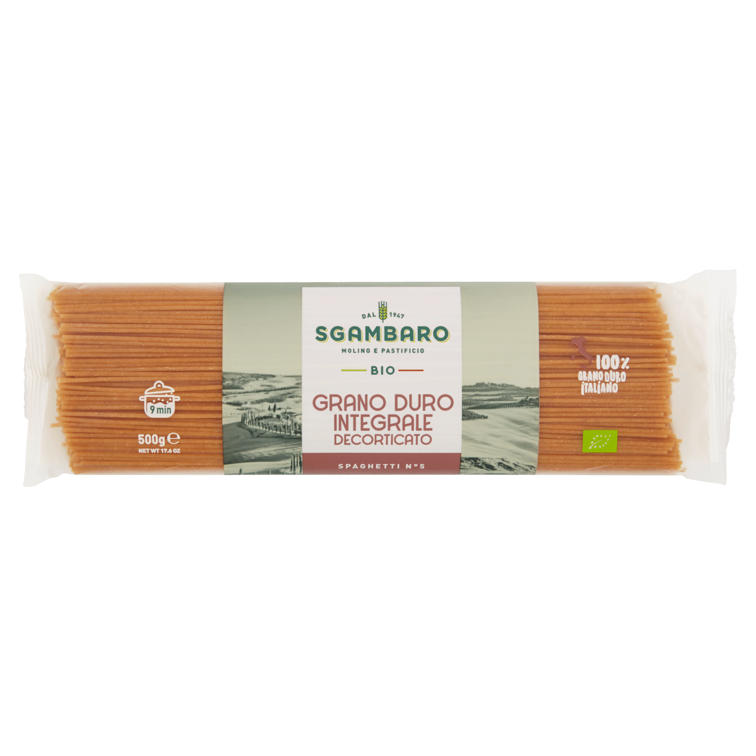 Sgambaro Bio Grano Duro Integrale Decorticato Spaghetti N° 5 500 g