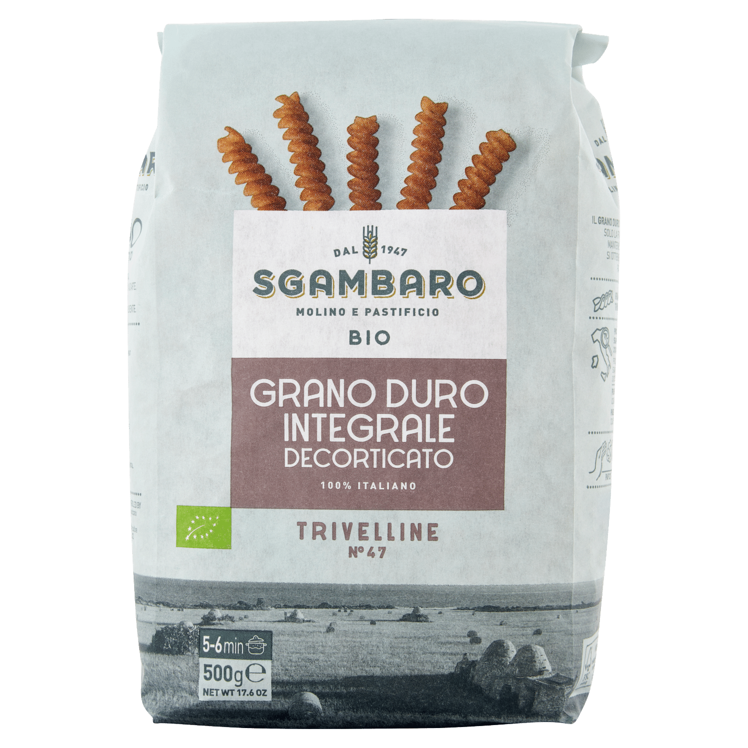 Sgambaro Bio Grano Duro Integrale Decorticato Trivelline N°47 500 g