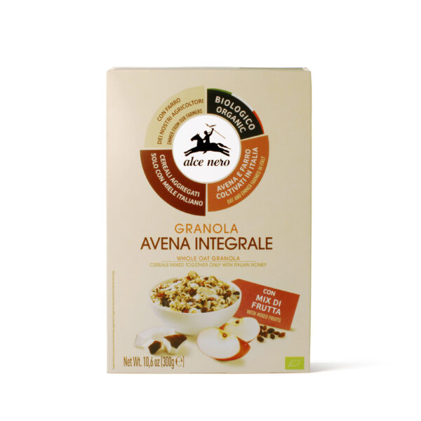 Granola di avena integrale con mix di frutta biologica gr300