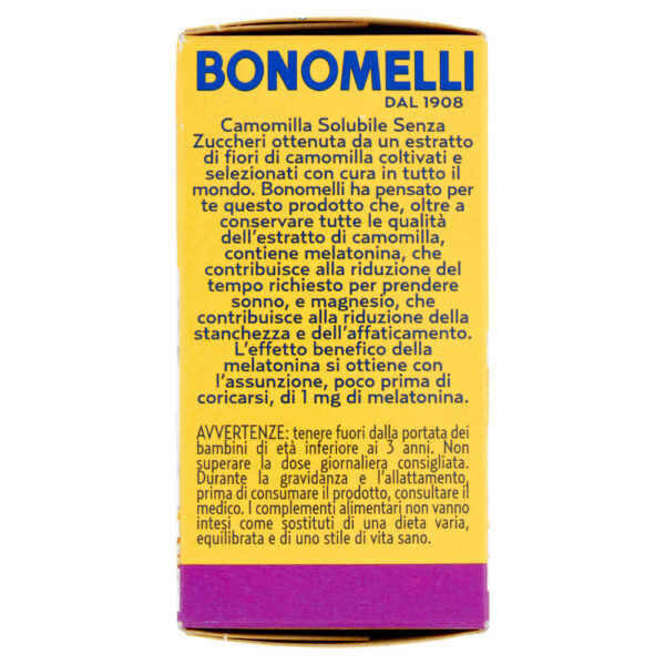 Bonomelli Estratto di Camomilla Solubile con Melatonina e con Magnesio Senza Zuccheri 16 x 4,5 g - immagine 3