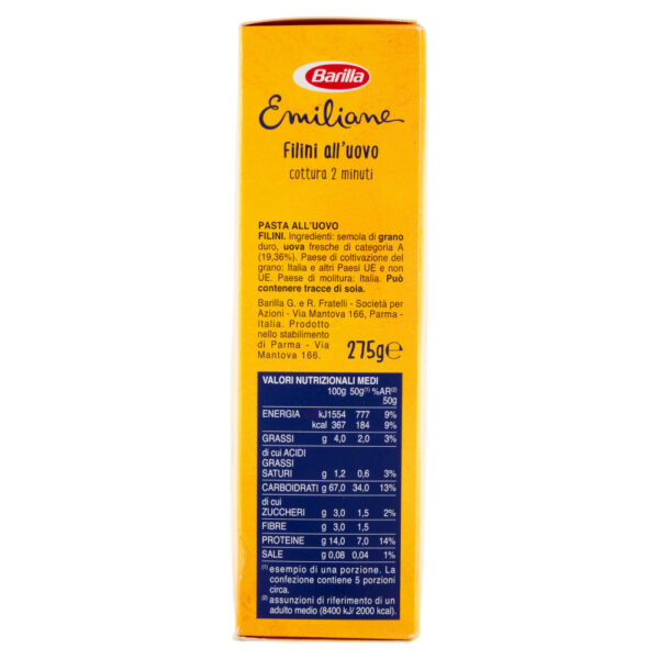 Barilla Emiliane Filini Pasta all'Uovo 275 g - immagine 3