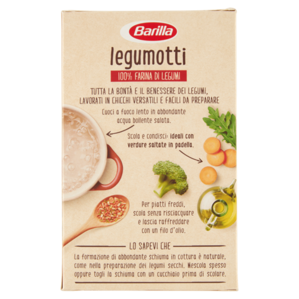 Barilla Legumotti Lenticchie Rosse, Ceci e Piselli in Chicchi 100% Farina di Legumi 300g - immagine 3