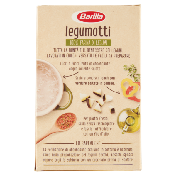 Barilla Legumotti Lenticchie Rosse e Piselli in Chicchi 100% Farina di Legumi 300g - immagine 3