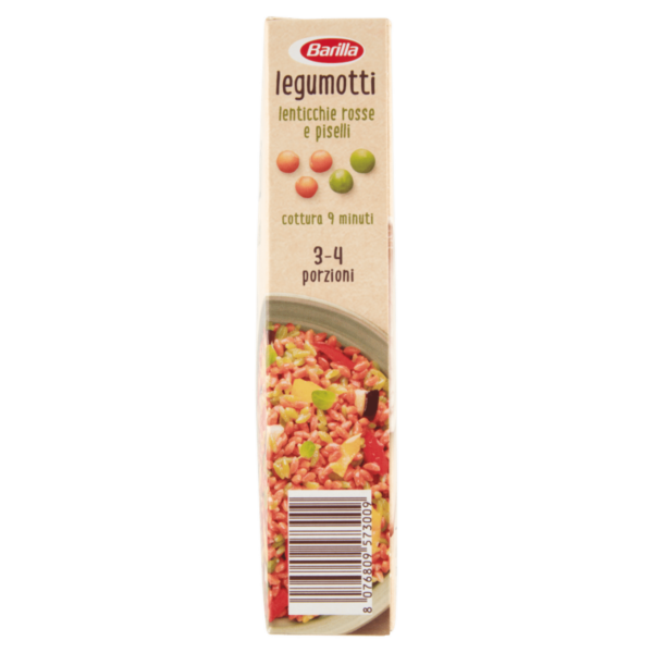 Barilla Legumotti Lenticchie Rosse e Piselli in Chicchi 100% Farina di Legumi 300g - immagine 4