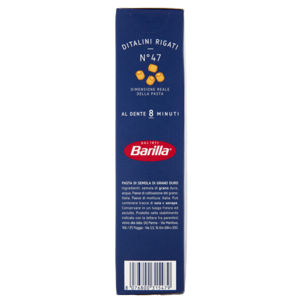 Barilla Pasta Ditalini Rigati n.47 100% Grano Italiano 500g - immagine 4