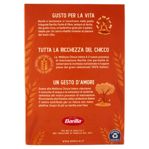 Barilla Pasta Integrale Mezze Penne Rigate 100% grano italiano 500g - immagine 2