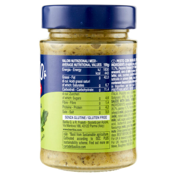 Barilla Pesto Basilico e Rucola Condimento e Sugo per Pasta 190 g - immagine 3