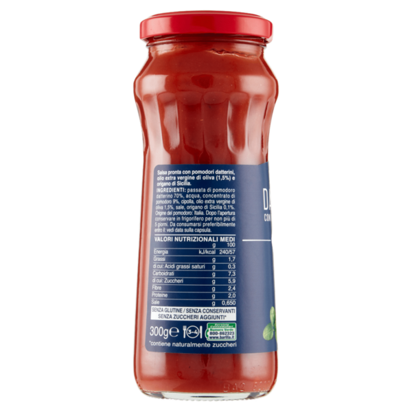 Barilla Salsa Pronta Datterini e Origano 100% ingredienti italiani 300g - immagine 2