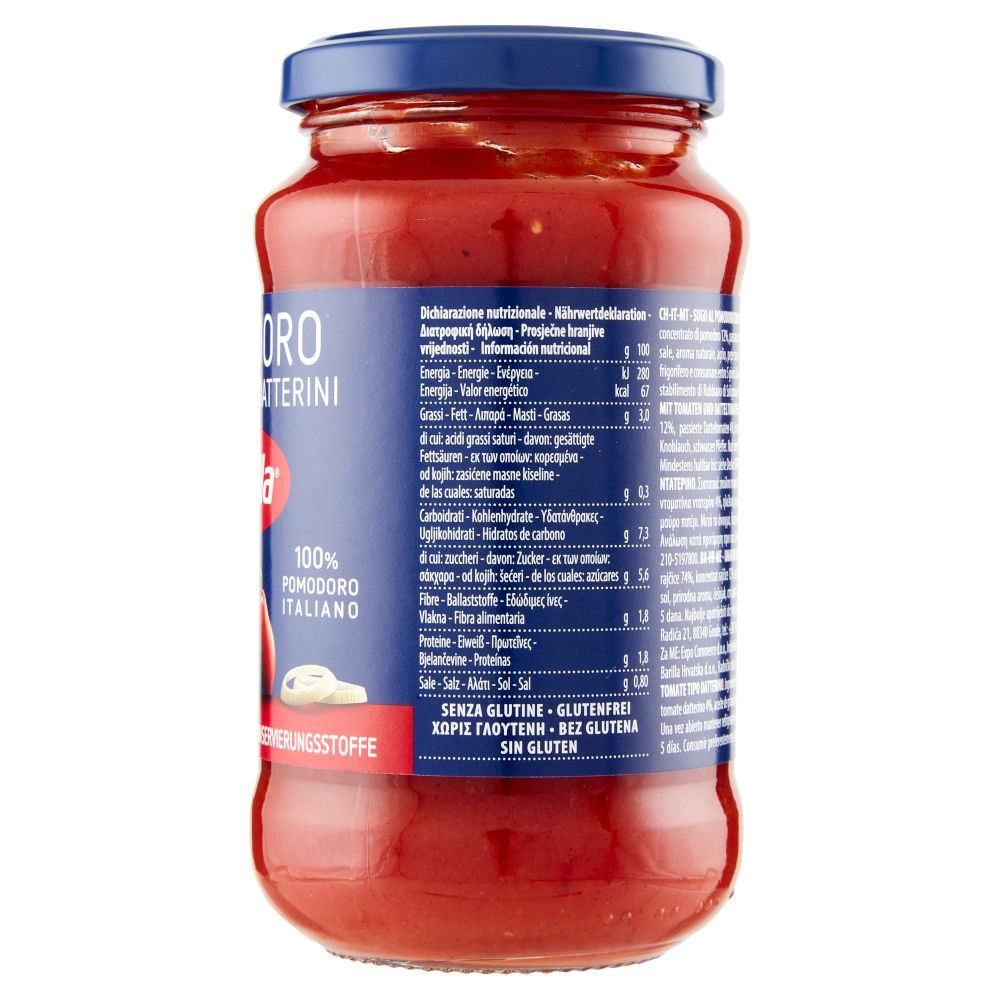 Barilla Sugo Pomodoro e Datterini 100% Pomodori italiani Condimento per Pasta 400g - immagine 3