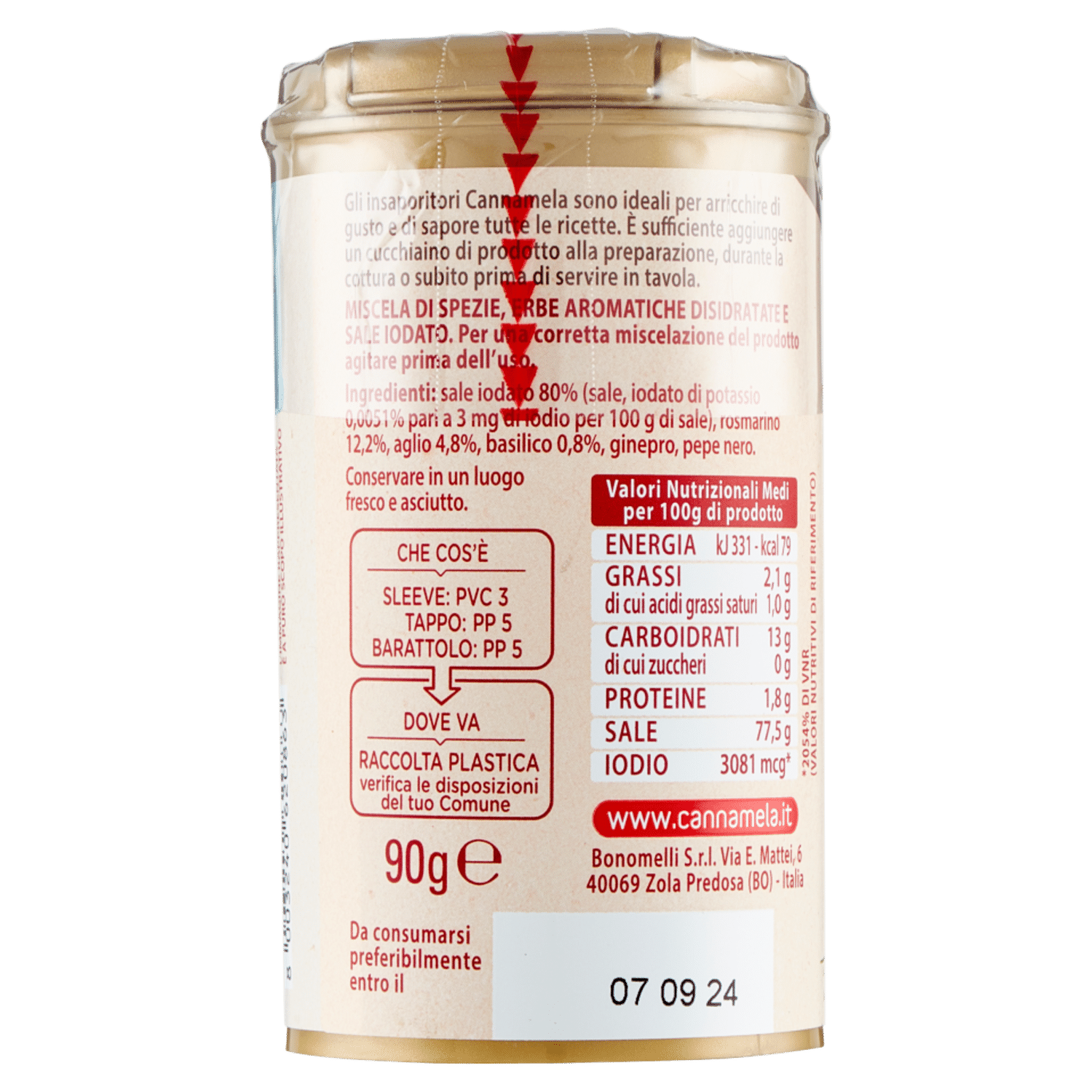 Cannamela Insaporitore per Carni Arrosto e alla Griglia 90 g - immagine 3