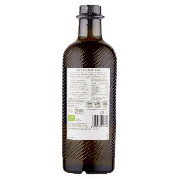 Carapelli Bio Olio Extra Vergine di Oliva 100% Italiano 0,75 L - immagine 2