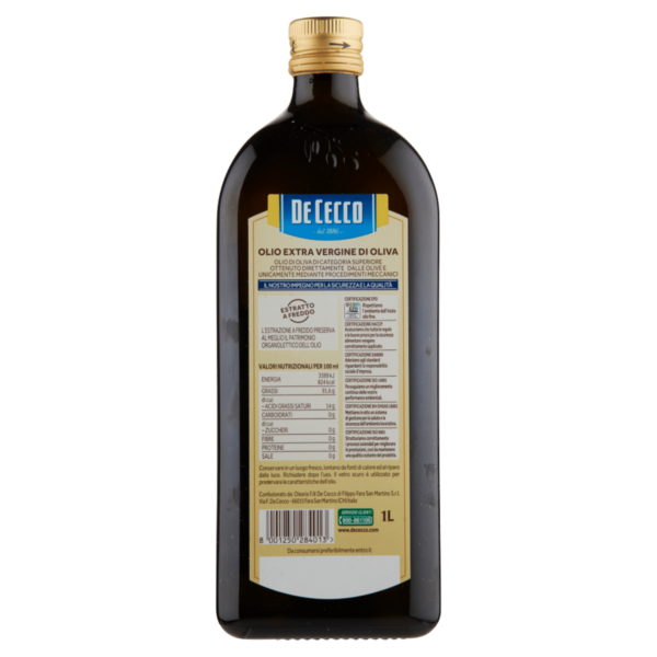 De Cecco Piacere Olio Extra Vergine di Oliva 1 L - immagine 2