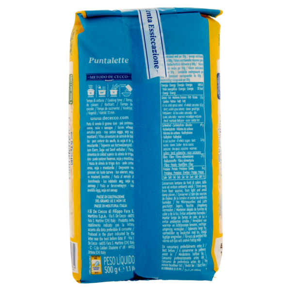 De Cecco Puntalette n°73 500 g - immagine 2