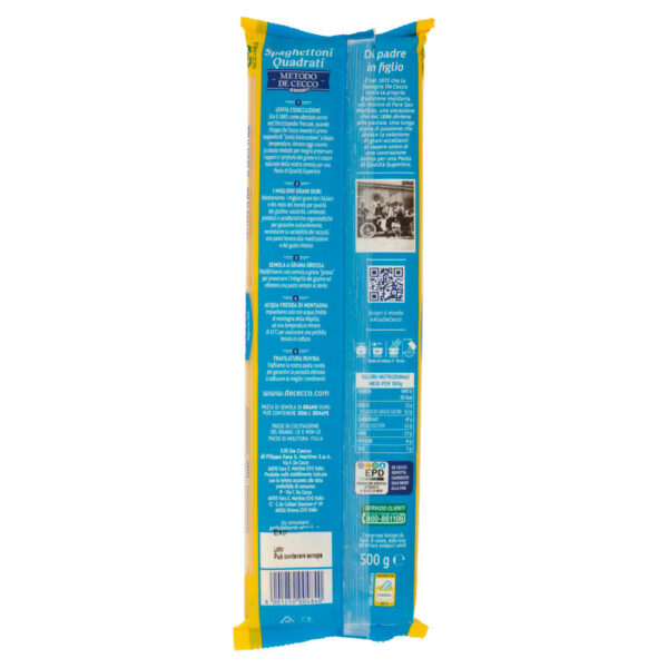 De Cecco Spaghettoni Quadrati n°413 500 g - immagine 2