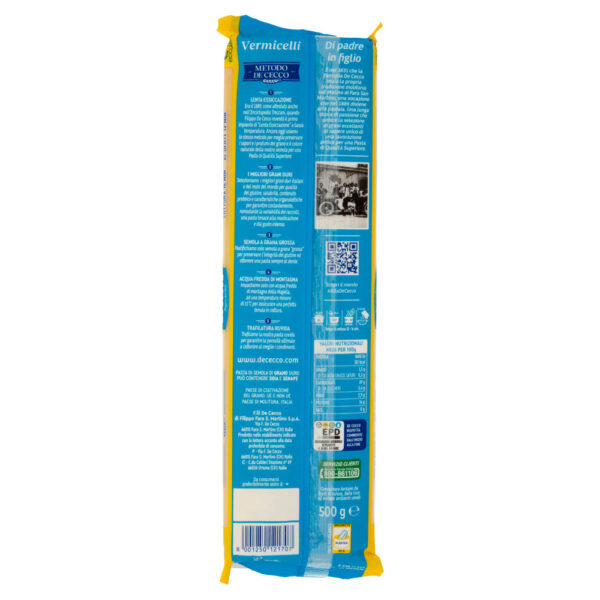 De Cecco Vermicelli n°170 500 g - immagine 2