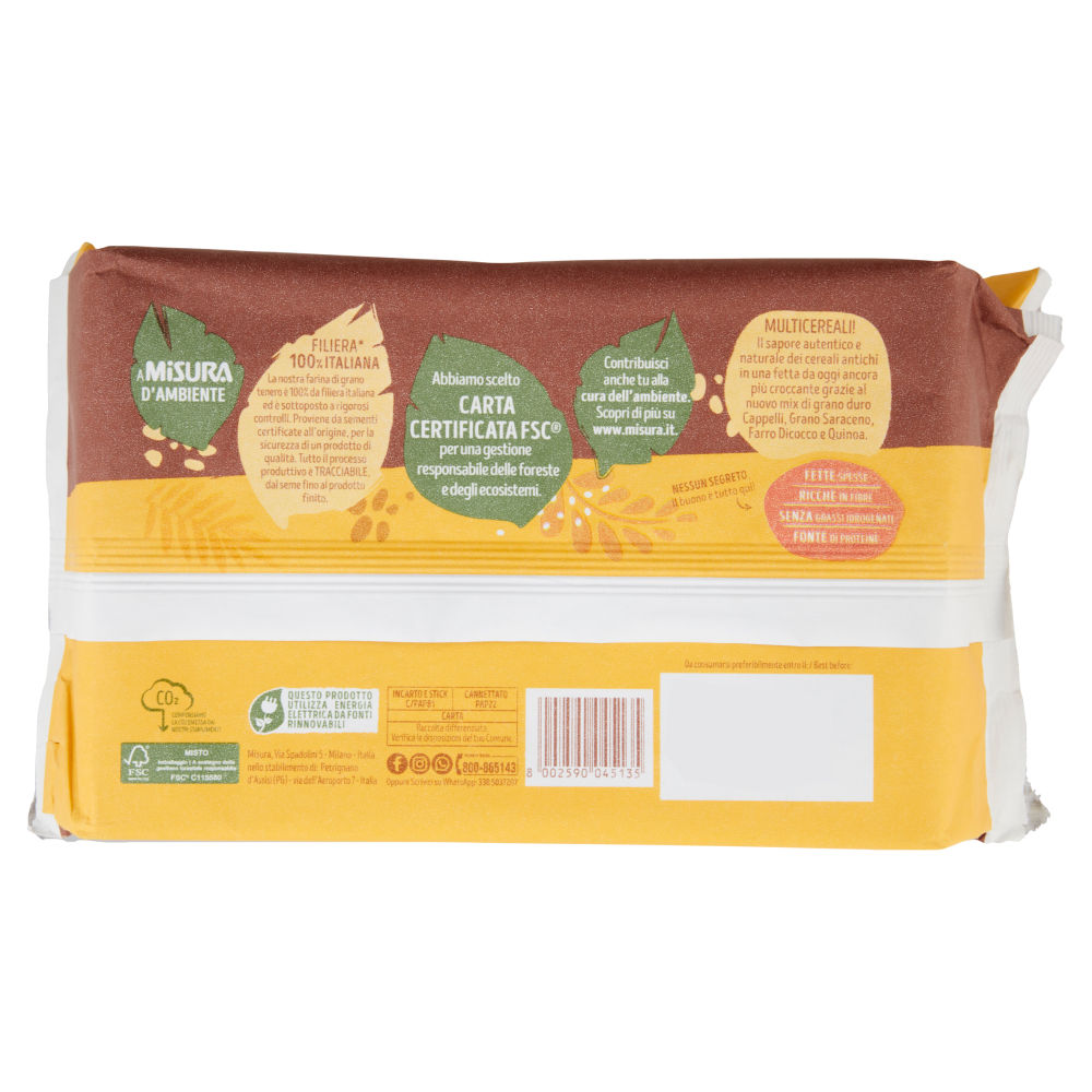 Misura Multicereali Fette Biscottate con Grano Saraceno, Farro e Quinoa 320 g - immagine 2