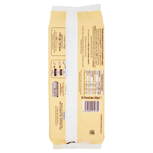 Mulino Bianco Plumcake Merenda con Yogurt italiano e Gocce di Cioccolato 10 pezzi 350g - immagine 2