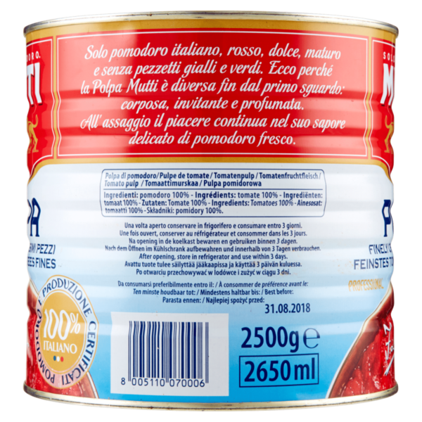 Mutti Polpa Pomodori in Finissimi Pezzi 2500 g - immagine 2