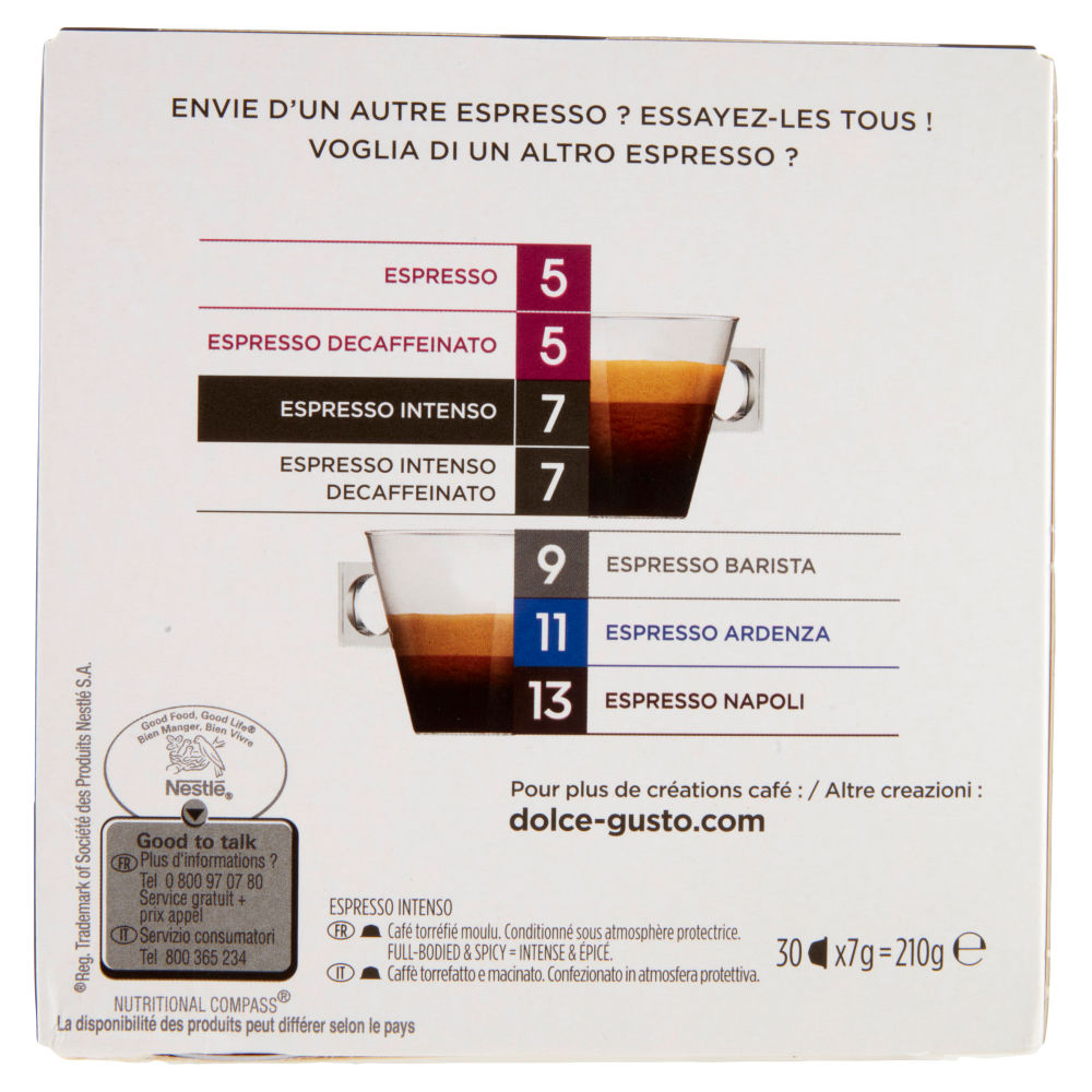 NESCAFÉ DOLCE GUSTO Espresso Intenso Caffè 30 capsule 210 g - immagine 2