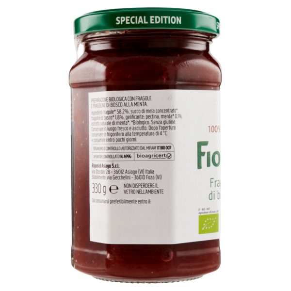 Rigoni di Asiago Fiordifrutta Fragole e fragoline di bosco alla menta bio 330 g - immagine 2
