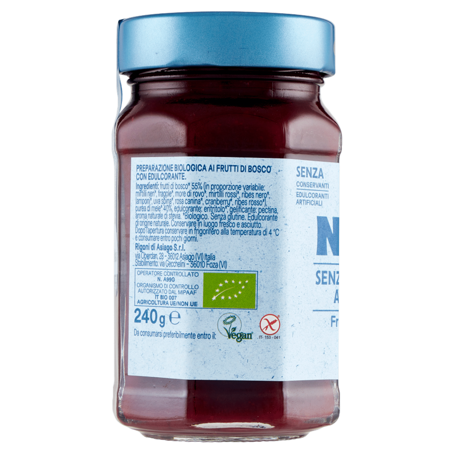 Rigoni di Asiago Natù Senza Zuccheri Aggiunti* Frutti di bosco bio 240 g - immagine 2