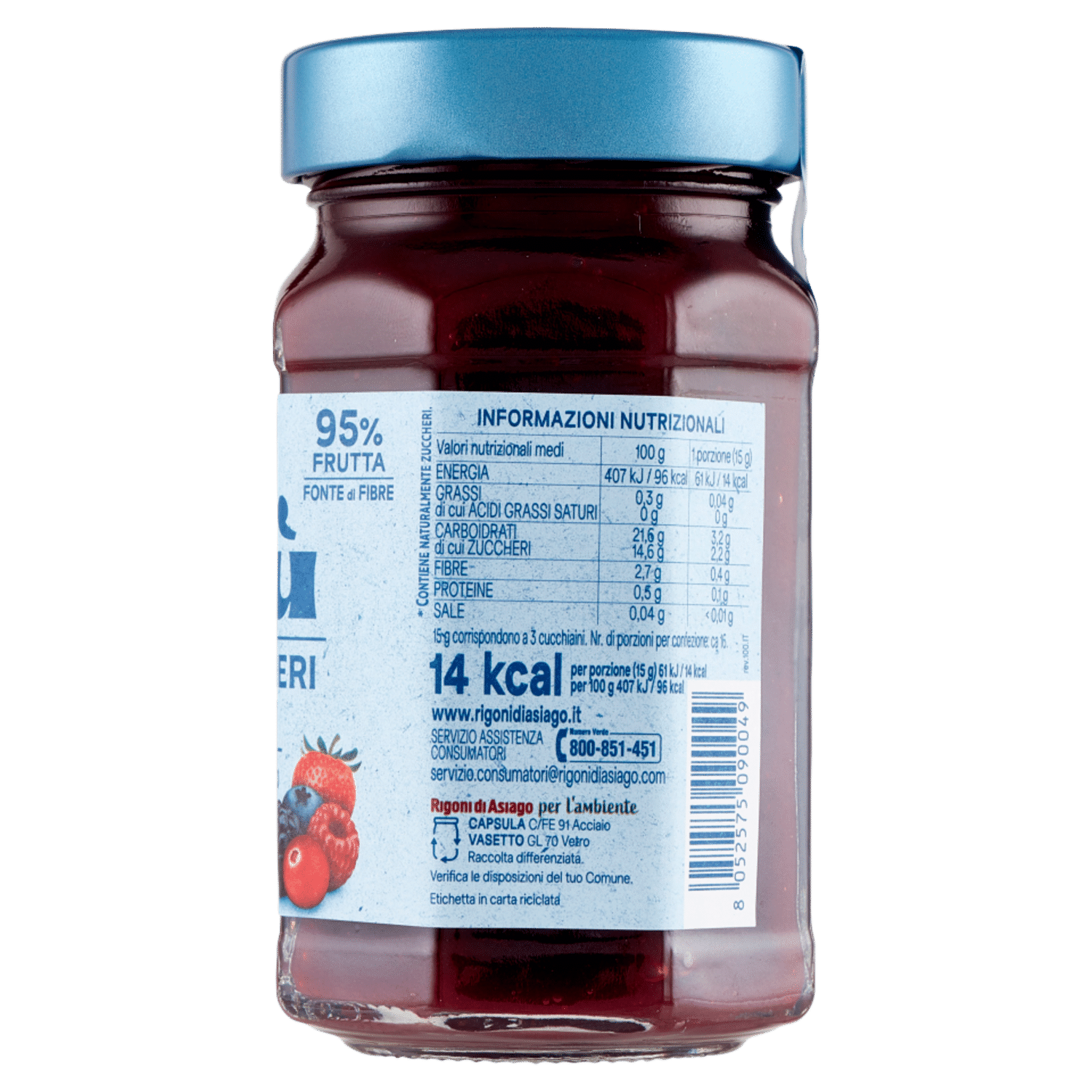 Rigoni di Asiago Natù Senza Zuccheri Aggiunti* Frutti di bosco bio 240 g - immagine 3