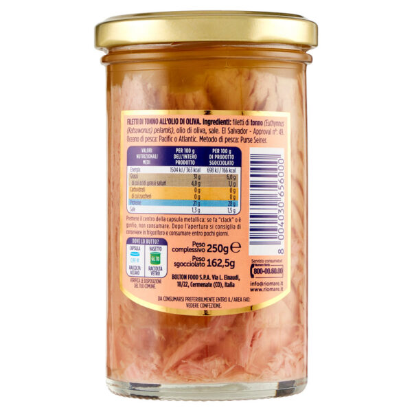 Rio mare Filetti di Tonno Lavorati a Mano all'Olio di Oliva 250 g - immagine 2