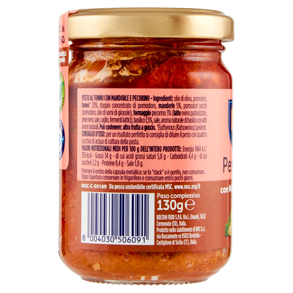 Rio mare Pesto al Tonno con Mandorle e Pecorino 130 g - immagine 4