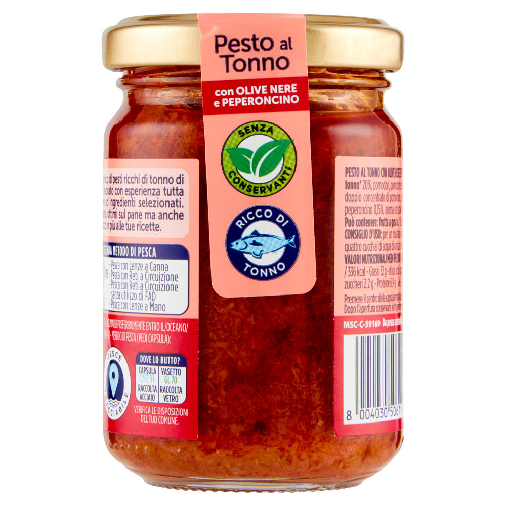 Rio mare Pesto al Tonno con Olive Nere e Peperoncino 130 g - immagine 2