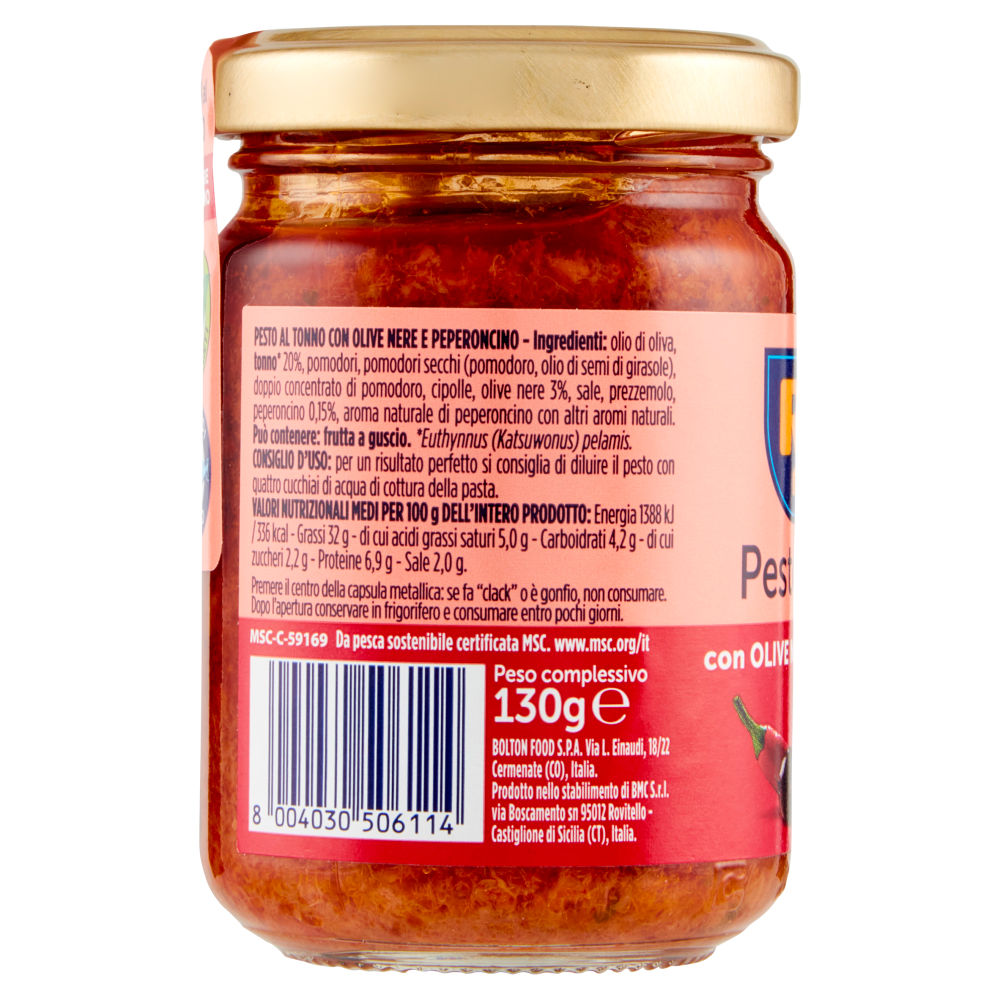 Rio mare Pesto al Tonno con Olive Nere e Peperoncino 130 g - immagine 4