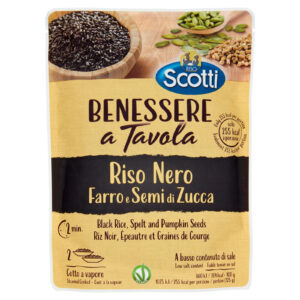 Riso Scotti Benessere a Tavola Riso Nero Farro e Semi di Zucca 250 g