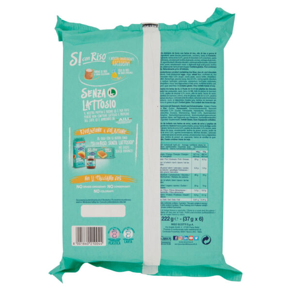 Riso Scotti Si con Riso Senza Lattosio Muffin con riso e gocce di cioccolato 6 x 37 g - immagine 2