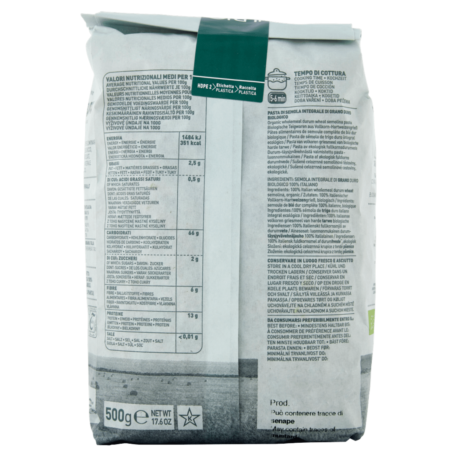 Sgambaro Bio Grano Duro Integrale Decorticato Trivelline N°47 500 g - immagine 2